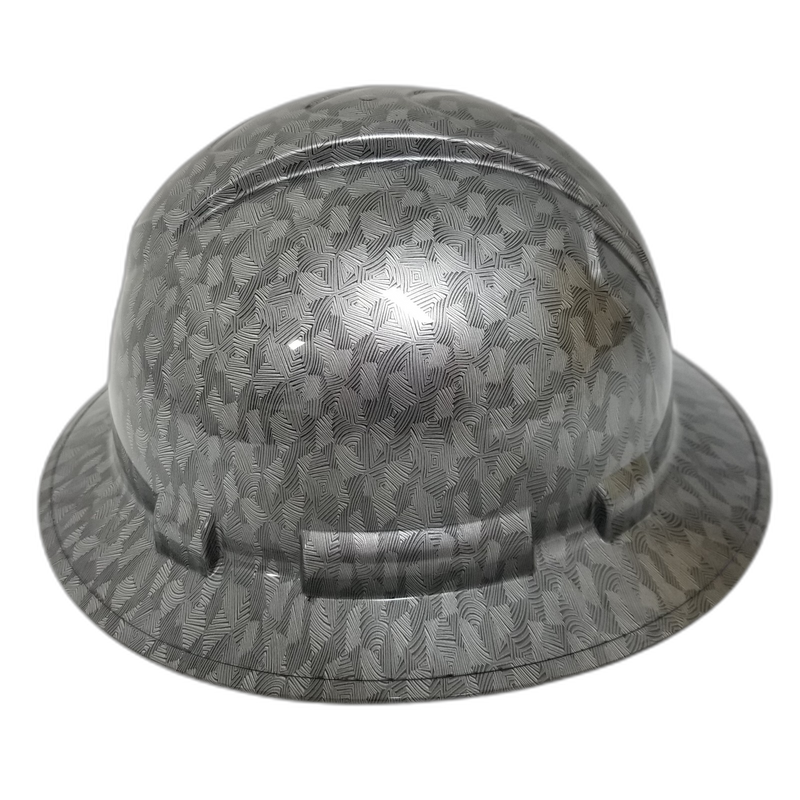Forged Carbon Fiber Marbled hard hat right side view
