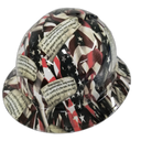 Constitutional Amendments USA 2Nd Custom Hydro Dipped Full Brim Hard Hat - Right Side View