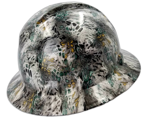Hi Def Camo Series Custom Hydro Dipped Full Brim Hard Hat - Right Side View