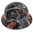 Urban Hex Rip Tear Color Custom Hydro Dipped Full Brim Hard Hat - Right Side View