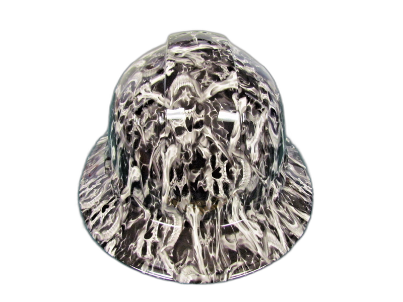 Ghostly Screaming Skulls hard hat right side view