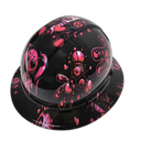 Hot Pink Voodoo Dolls Custom Hydro Dipped Full Brim Hard Hat - Right Side View