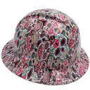 Sugar Skulls Custom Hydro Dipped Full Brim Hard Hat - Right Side View