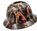 Snakebite pit Viper extreme snake Custom Hydro Dipped Full Brim Hard Hat - Right Side View