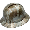 Desert Storm Digital Extreme Camo Custom Hydro Dipped Full Brim Hard Hat - Right Side View