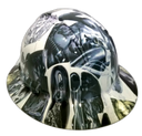 Viva Mi Raza Chicano Tattoos Custom Hydro Dipped Full Brim Hard Hat - Right Side View