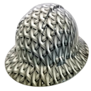White Acid Trip Geometric Camo Custom Hydro Dipped Full Brim Hard Hat - Right Side View