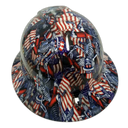 Skully American Magic Carpet Ride Custom Hydro Dipped Full Brim Hard Hat - Right Side View