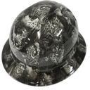 White Melting Zombies Custom Hydro Dipped Full Brim Hard Hat - Right Side View