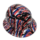 Hawaii State Flag Custom Hydro Dipped Full Brim Hard Hat - Right Side View