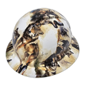 Wolves Of Nature Wolf Coyote Custom Hydro Dipped Full Brim Hard Hat - Right Side View