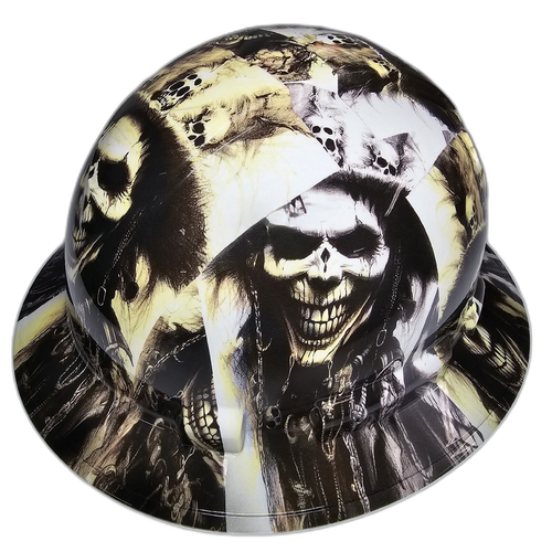 The Witch Doctor Custom Hydro Dipped Full Brim Hard Hat - Right Side View