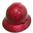 Candy Apple Red Custom Hydro Dipped Full Brim Hard Hat - Right Side View