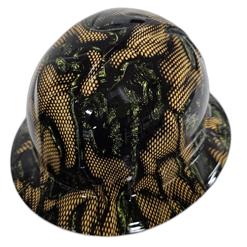 Wasp Hive Camo Intense 3D Custom Hydro Dipped Full Brim Hard Hat - Right Side View