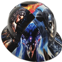 Wicked Art Extreme Custom Hydro Dipped Full Brim Hard Hat - Right Side View