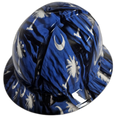 South Carolina State Flag Custom Hydro Dipped Full Brim Hard Hat - Right Side View