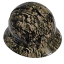 Bottomland True Bark Camo Custom Hydro Dipped Full Brim Hard Hat - Right Side View