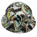 American Outdoor Adventurer Camping Custom Hydro Dipped Full Brim Hard Hat - Right Side View