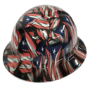 Puerto Rico Flag Design Custom Hydro Dipped Full Brim Hard Hat - Right Side View