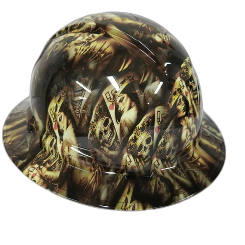 King's And Queens Custom Hydro Dipped Full Brim Hard Hat - Right Side View