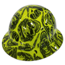 Hi Vis Lime Welder Welder Up Custom Hydro Dipped Full Brim Hard Hat - Right Side View