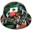 Mexican Outlaw Cowboy Pride Custom Hydro Dipped Full Brim Hard Hat - Right Side View