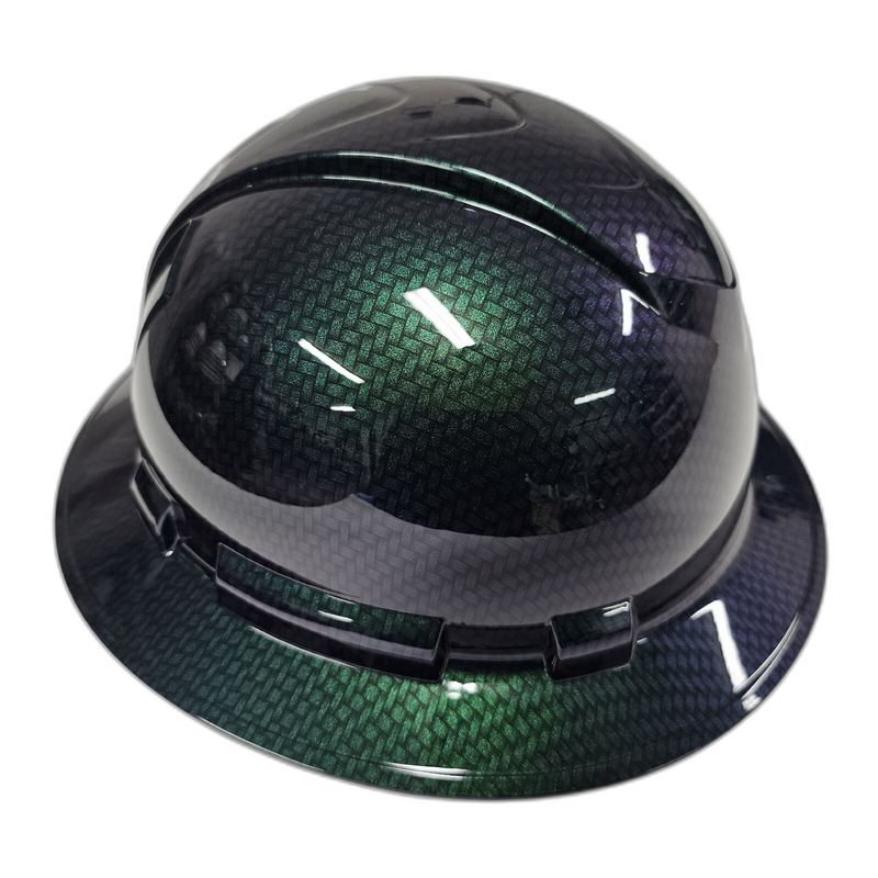 Chameleon Color-Shift Carbon hard hat right side view