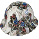 American Bass Fisherman USA Proud Custom Hydro Dipped Full Brim Hard Hat - Right Side View