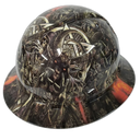 Eternal Chaos Devils Playground Custom Hydro Dipped Full Brim Hard Hat - Right Side View