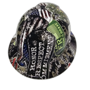 Military Army Dog Tags Custom Hydro Dipped Full Brim Hard Hat - Right Side View