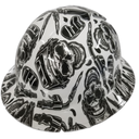 Welder Theme Welder Up White Custom Hydro Dipped Full Brim Hard Hat - Right Side View