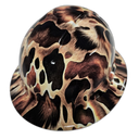 Cowboy Camo Cow Hide Realistic Custom Hydro Dipped Full Brim Hard Hat - Right Side View