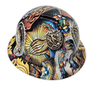 Saint Michael Jesus Gods Warrior Custom Hydro Dipped Full Brim Hard Hat - Right Side View