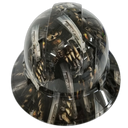 Full Color Bold Reaper Custom Hydro Dipped Full Brim Hard Hat - Right Side View