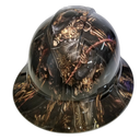 Steampunk Grim Reaper Custom Hydro Dipped Full Brim Hard Hat - Right Side View