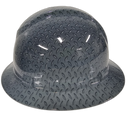 Diamond Plate Custom Hydro Dipped Full Brim Hard Hat - Right Side View