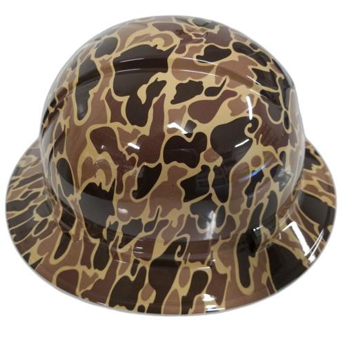 Old School Drake Colors Poppin Custom Hydro Dipped Full Brim Hard Hat - Right Side View