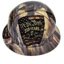 America 250 Years One Nation Strong Custom Hydro Dipped Full Brim Hard Hat - Right Side View