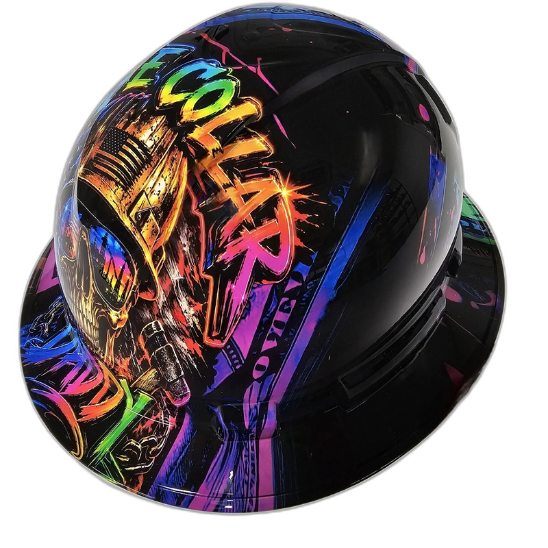 Blue Collar Daddy hard hat back view