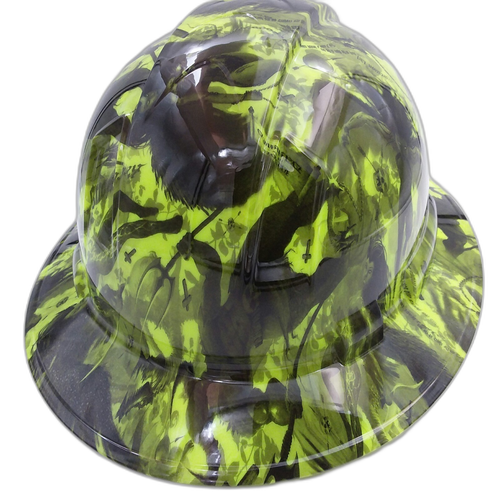 Demon Hunter Custom Hydro Dipped Full Brim Hard Hat - Back View