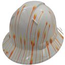 Horizons Landscape Art Custom Hydro Dipped Full Brim Hard Hat - Back View
