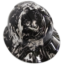 Jesus Christ Big Faces Jesus Saves Custom Hydro Dipped Full Brim Hard Hat - Back View