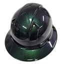 Chameleon Flip Flop Carbon Fiber Custom Hydro Dipped Full Brim Hard Hat - Back View