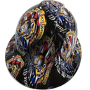 Home Of The Free Because Of The Brave Custom Hydro Dipped Full Brim Hard Hat - Back View