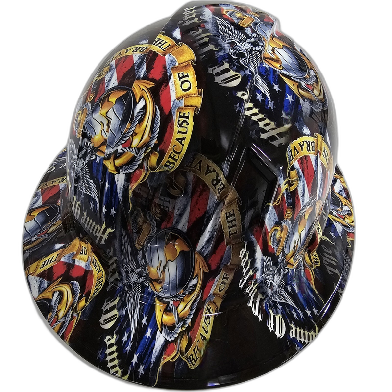 Marine Corps Eagle Globe Anchor hard hat back view