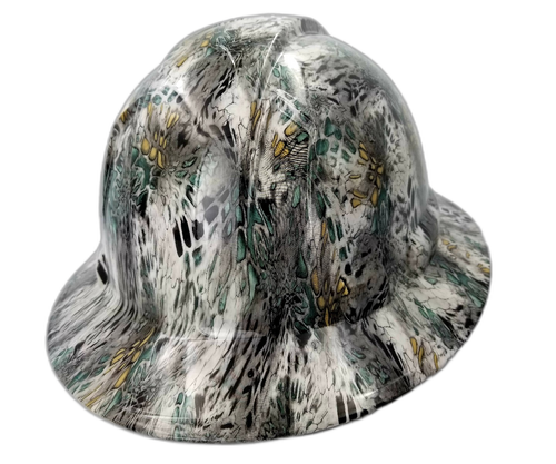 Hi Def Camo Series Custom Hydro Dipped Full Brim Hard Hat - Back View