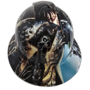 Pirates Of The Dead Sea Angry Pirate Custom Hydro Dipped Full Brim Hard Hat - Back View