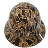 Old School Drake Colors Poppin Custom Hydro Dipped Full Brim Hard Hat - Back View
