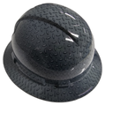 Diamond Plate Custom Hydro Dipped Full Brim Hard Hat - Back View