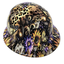 Country Girl Living Sunflower Custom Hydro Dipped Full Brim Hard Hat - Back View